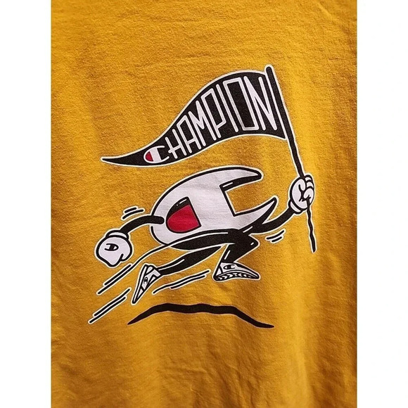 Champion Men's Forsythia Running C Flag Logo Graphic Short Sleeve T-Shirt Sz XL - Picture 2 of 7